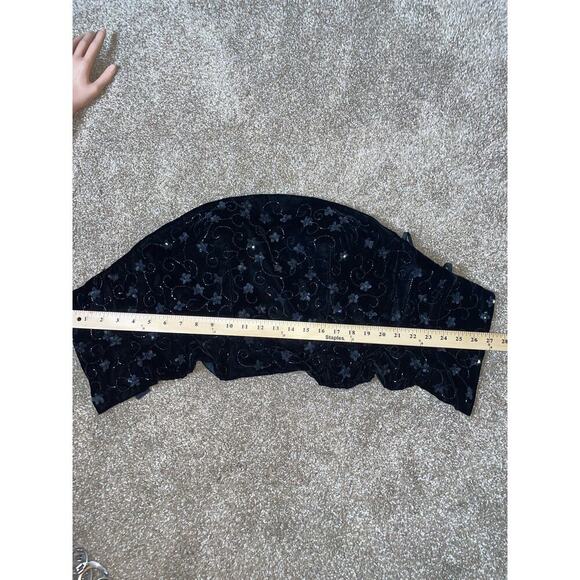 LILLIE RUBIN BUSTIER CORSET STRAPLESS black NEW black floral sequined SZ 8 - Picture 6 of 8